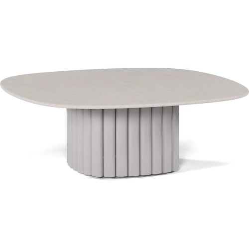 Table basse 78x78 48 - Nami - Modern outdoor low table with Lava and Flint color options - Pacific Compagnie.
