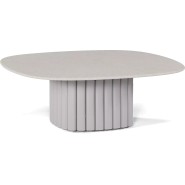 Table basse 78x78 48 - Nami - Modern outdoor low table with Lava and Flint color options - Pacific Compagnie.