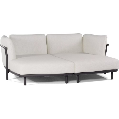 Méridienne 48 - Nami - Canapé extérieur en aluminium, modèle Méridienne 48-Nami avec coussins - Pacific Compagnie.