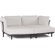 Méridienne 48 - Nami - Canapé extérieur en aluminium, modèle Méridienne 48-Nami avec coussins - Pacific Compagnie.