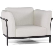 Lounge Chair 48 - Nami - Fauteuil de jardin en aluminium powder coated, 114cm de largeur - Pacific Compagnie.