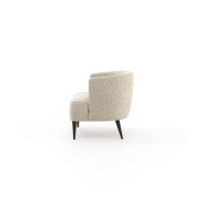 Fauteuil 174 - Veera - Sand-colored wood and fabric armchair - Pacific Compagnie.
