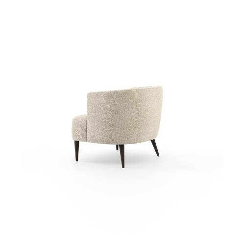 Fauteuil 174 - Veera - Khaki and wood combination fauteuil design - Pacific Compagnie.