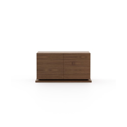 Commode 174 - Uso - 28 inches high wood chest in walnut matte, Laskasas brand - Pacific Compagnie.