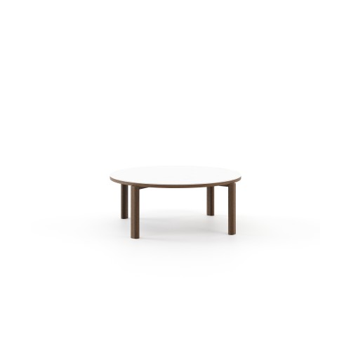 Table d’appoint 174 - Tasos - Small walnut sidetable with storage space - Pacific Compagnie.