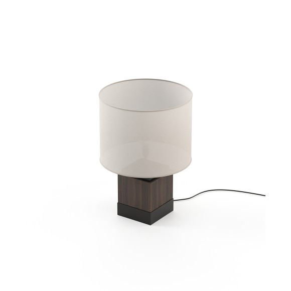 Lampe de bureau 174 - Smith - Table lamp featuring wooden and metal construction with marble accents - Pacific Compagnie.