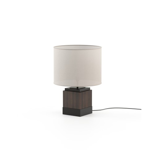 Lampe de bureau 174 - Smith | Lampe de bureau 174-Smith en noyer mat avec base en marbre - Pacific Compagnie.