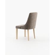 Chaise 174 - Simone - Compact wooden chair with fabric seat and backrest - Pacific Compagnie.