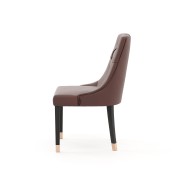 Chaise 174 - Simone - Ergonomic wood and fabric chair in various color options - Pacific Compagnie.