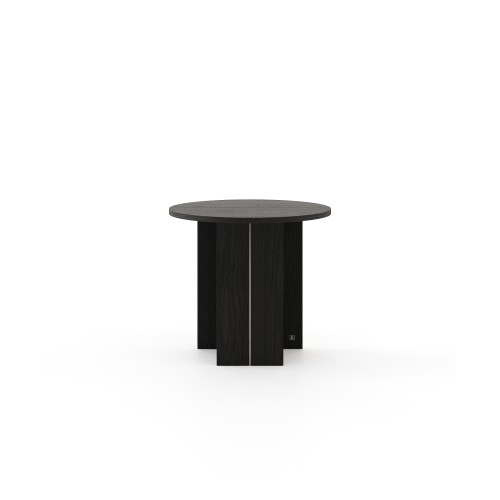 Table d’appoint 174 - Simi - Elegant wooden side table with aged oak veneer finish - Pacific Compagnie.