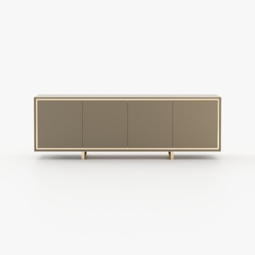 Buffet 174 - Strike - Buffet en bois et métal noyer mat - Pacific Compagnie.