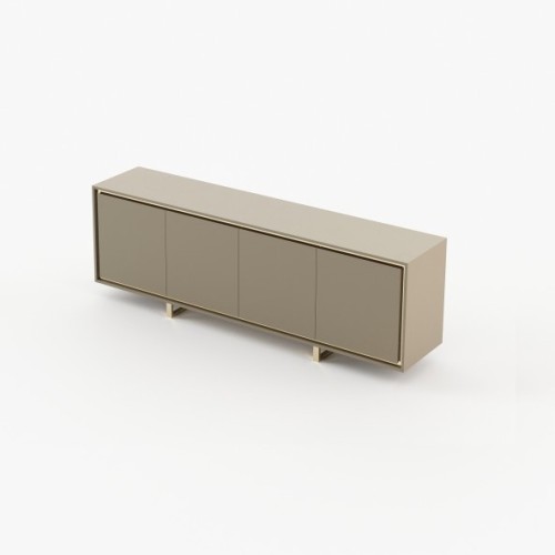 Buffet 174 - Strike - Modern wood and metal sideboard in walnut finish - Pacific Compagnie.