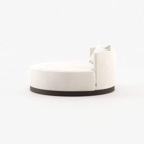 Chaise longue 174 - Scarlet - Chaise longue en noyer mat avec structure métallique - Pacific Compagnie.