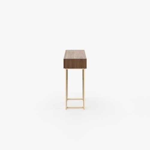 Console 174 - Zurique - Large walnut matte console for living room - Pacific Compagnie.