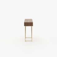 Console 174 - Zurique - Large walnut matte console for living room - Pacific Compagnie.