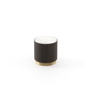 Table d’appoint 174 - Gold - Gold accents on a walnut matte sidetable with marble top - Pacific Compagnie.