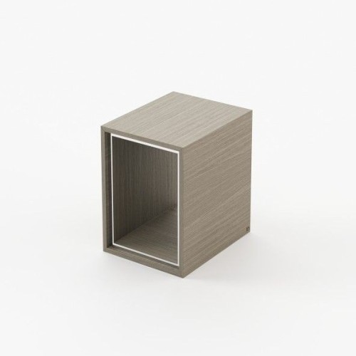 Table d’appoint 174 - Nilo - Modern sidetable with combination of wood, marble, and metal - Pacific Compagnie.