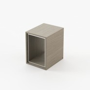 Table d’appoint 174 - Nilo - Modern sidetable with combination of wood, marble, and metal - Pacific Compagnie.