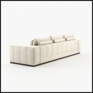 Canapé 174 - Charlie - Sofa in white and sand color combination with fabric upholstery - Pacific Compagnie.