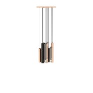 Suspension 174 - Jazz - Elegant metal and glass pendant suspension in polished stainless steel finish - Pacific Compagnie.