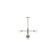 Suspension 174 - Meredith - Elegant large or small polished stainless steel metal pendant light with glass accents - Pacific Com