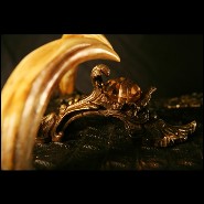 Cigar Box 120 - Crocodile - Elegant cigar box showcasing crocodile pattern and gold accents - Pacific Compagnie.