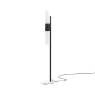 Lampe à poser 174 - Evans - White marble floor lamp with black accents - Pacific Compagnie.