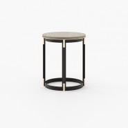 Table d’appoint 174 - Lyssa - Meuble d'appoint en bois et marbre avec design élégant - Pacific Compagnie.