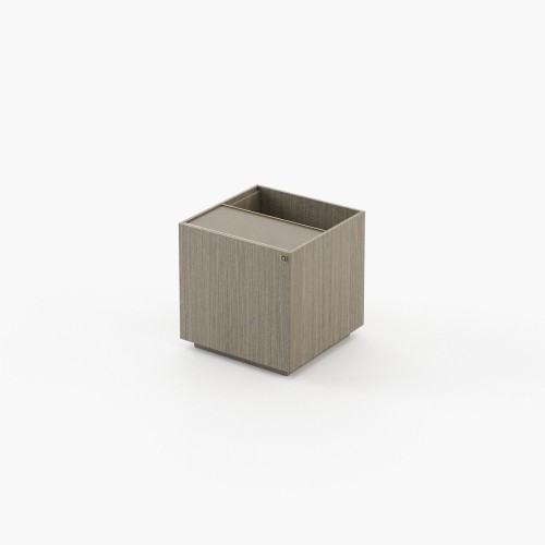 Table d’appoint 174 - Chios - Stylish walnut matte sidetable with mixed material construction - Pacific Compagnie.