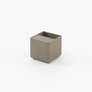 Table d’appoint 174 - Chios - Stylish walnut matte sidetable with mixed material construction - Pacific Compagnie.