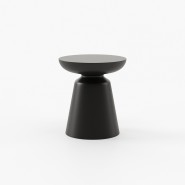 Table d’appoint 174 - Cap - Modern lacquer side table with storage space, available in black, white, and beige - Pacific Compagn