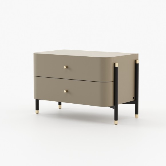 Table de chevet 174 - Rosie - Meuble de chambre à coucher en bois massif, style classique - Pacific Compagnie.