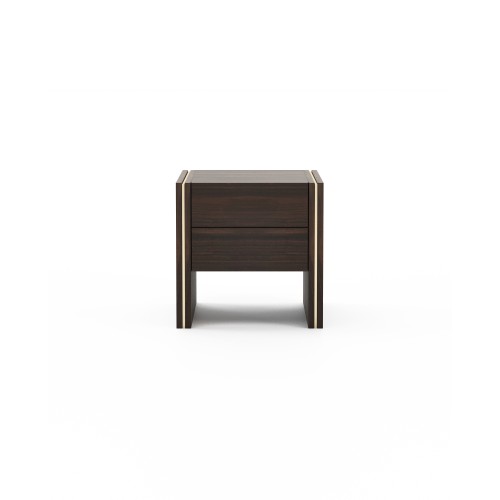 Table de chevet 174 - Mucala - Wooden bedside table with walnut finish - Pacific Compagnie.