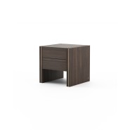 Table de chevet 174 - Mucala - Table de chevet design en noyer mat avec dimensions variables - Pacific Compagnie.