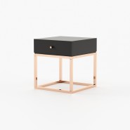 Table de chevet 174 - Ester - Bedside table with wooden and metal construction - Pacific Compagnie.