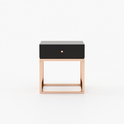 Table de chevet 174 - Ester - Walnut matte bedside table for bedroom decor - Pacific Compagnie.