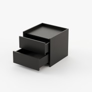 Table de chevet 174 - Endy - Laskasas bedside table with walnut wood tone - Pacific Compagnie.