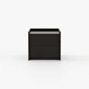 Table de chevet 174 - Endy - Walnut color bedside table for bedroom - Pacific Compagnie.