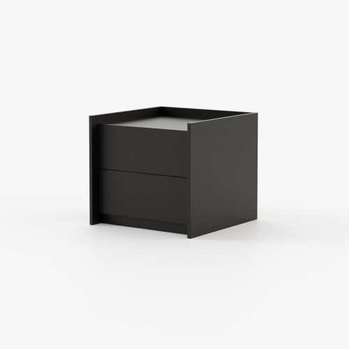 Table de chevet 174 - Endy - Bedside table with matte finish and wood material - Pacific Compagnie.