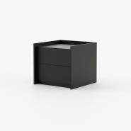 Table de chevet 174 - Endy - Bedside table with matte finish and wood material - Pacific Compagnie.