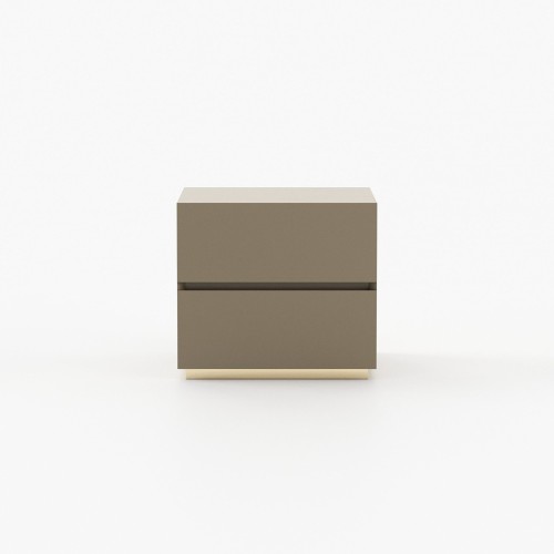 Table de chevet 174 - Dakar - Bedside table with wooden top and metal legs in walnut - Pacific Compagnie.