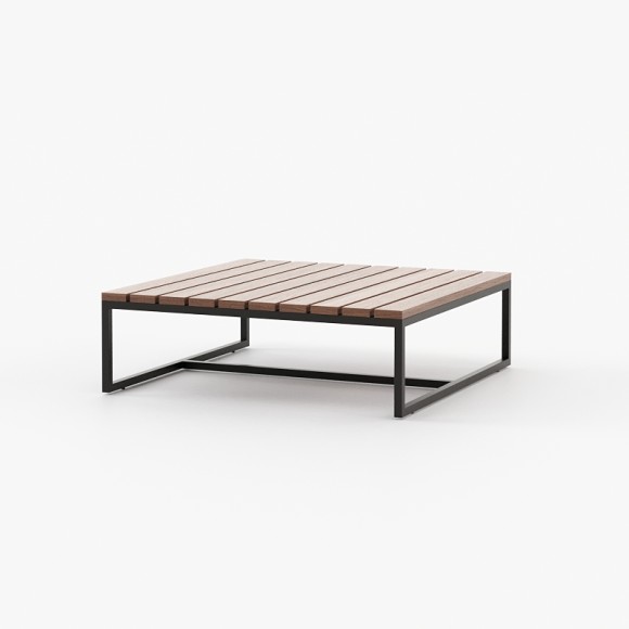 Table basse 174 - Badi | Table basse en bois naturel avec pieds métalliques modernes - Pacific Compagnie.