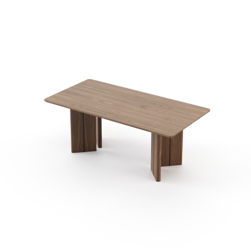 Table à manger 174 - Ponza - Spacious dining table with walnut and metal construction - Pacific Compagnie.