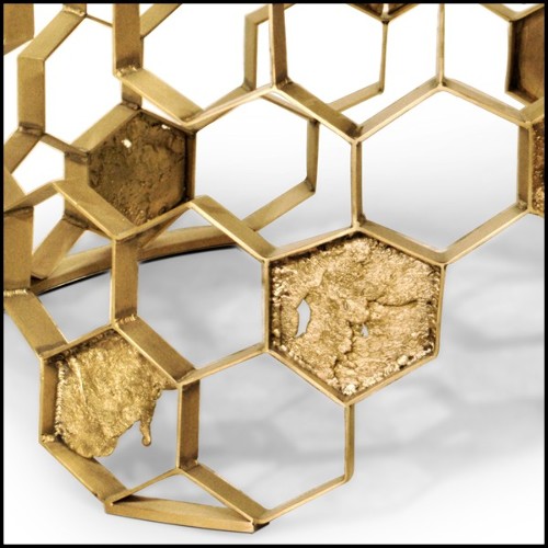 Table basse 155 - Manuka - Luxury matte brass finish coffee table for modern interiors - Pacific Compagnie.