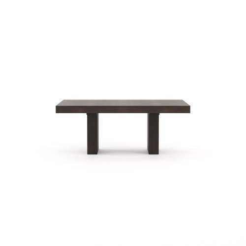 Table à manger 174 - Isis fixed - Table à manger en bois noyer mat, grande taille - Pacific Compagnie.