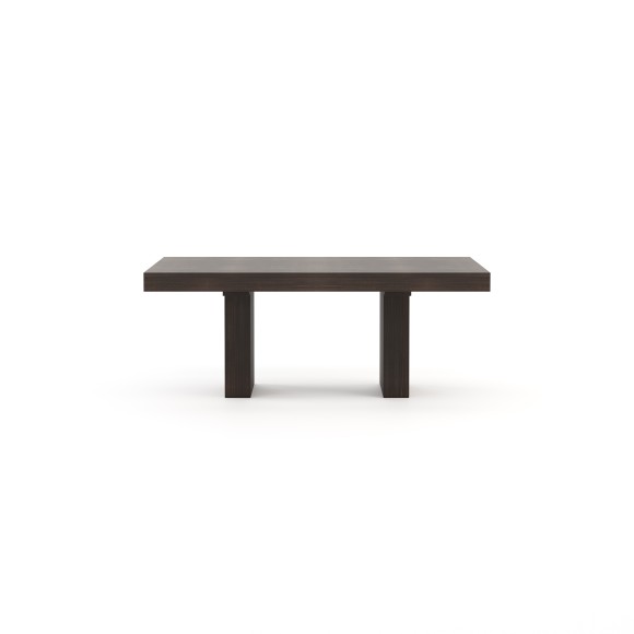 Table à manger 174 - Isis fixed - Table à manger en bois noyer mat, grande taille - Pacific Compagnie.