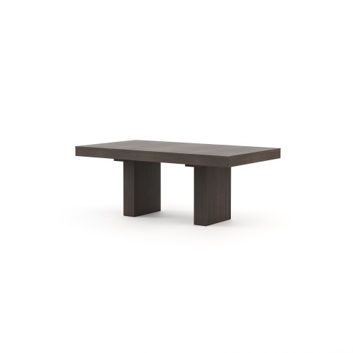 Table à manger 174 - Isis fixed - Large dining table with wooden legs and walnut finish - Pacific Compagnie.