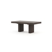 Table à manger 174 - Isis fixed - Large dining table with wooden legs and walnut finish - Pacific Compagnie.