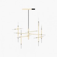 Suspension 174 - Robert - Suspension luminaire en métal, finition polie - Pacific Compagnie.