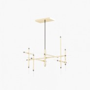 Suspension 174 - Robert - Metal suspension lamp with polished stainless steel color and elegant design - Pacific Compagnie.